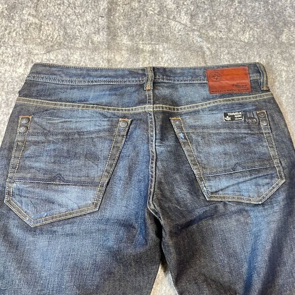 Buffalo David Bitton Travis-X Relaxed Fit Jeans Mens 32x34 Dark Wash Straight De - Picture 16 of 16